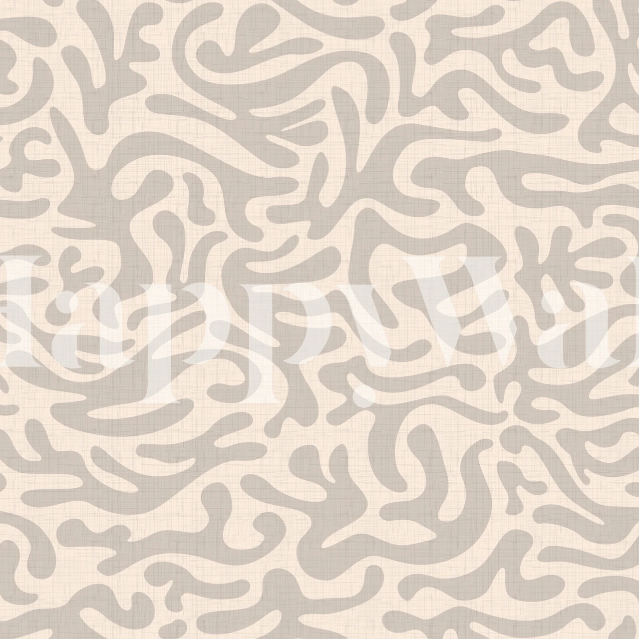 Neutral Doodles Abstract Shapes wallpaper in a room