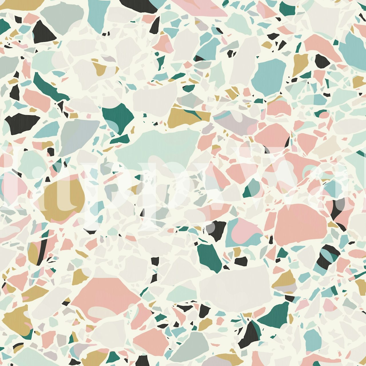 Terrazzo texture wallpaper in a room