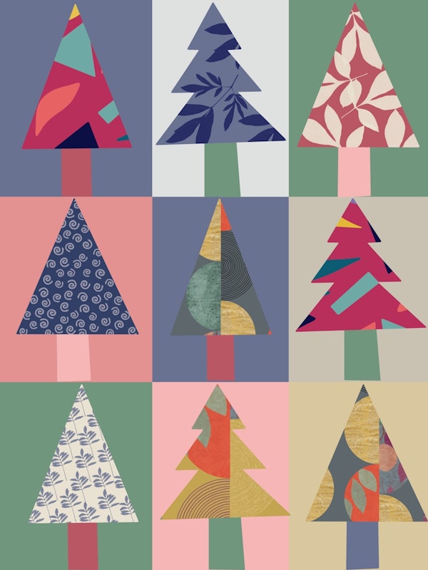 Colorful Tree Collage