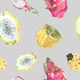 Exotic Dragonfruit & Kiwano Pattern