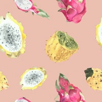 Seamless Exotic Fruit Pattern wallpaper