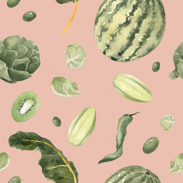 Lush Green Fruits & Veggies