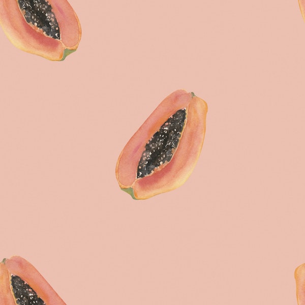 Tropical Papaya Fruit Pattern
