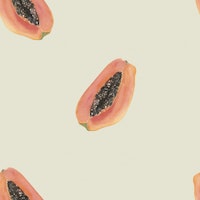 Sliced Papaya Exotic Pattern tapete