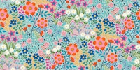 Summer flower garden - blue grey large carta da parati