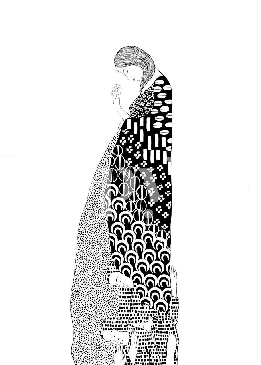 Wallpaper featuring The Shape of Hope design in a room