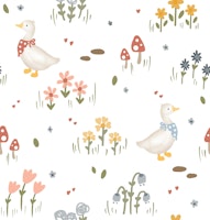 Nursery Baby Goose in Wildflowers tapeta