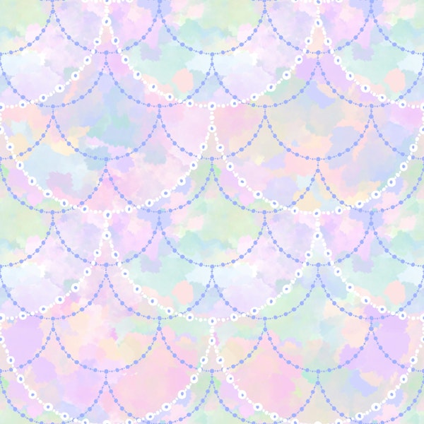 Delicate Pastel Rainbow Scallop