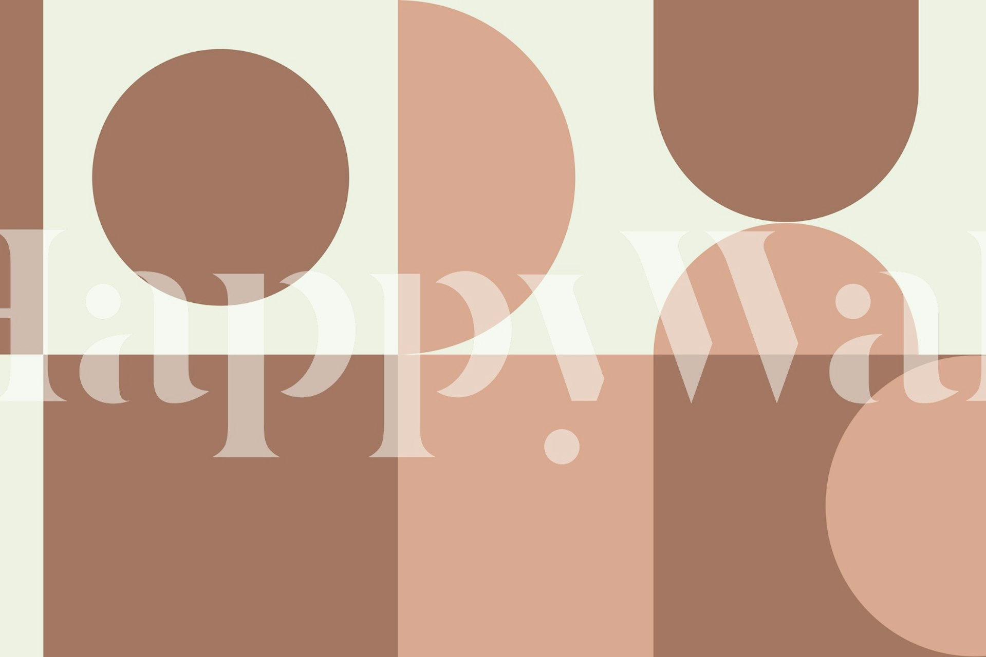 Minimalist Geometry Mocha Mousse tapet i rummet