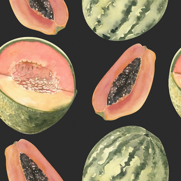 Vibrant Watermelon & Papaya Design