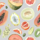 Exotic Fruit Mix Seamless Pattern