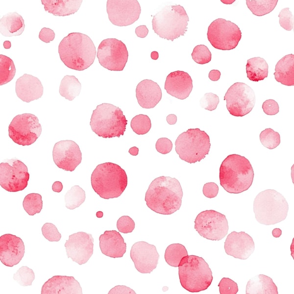 Pink Watercolor Dots