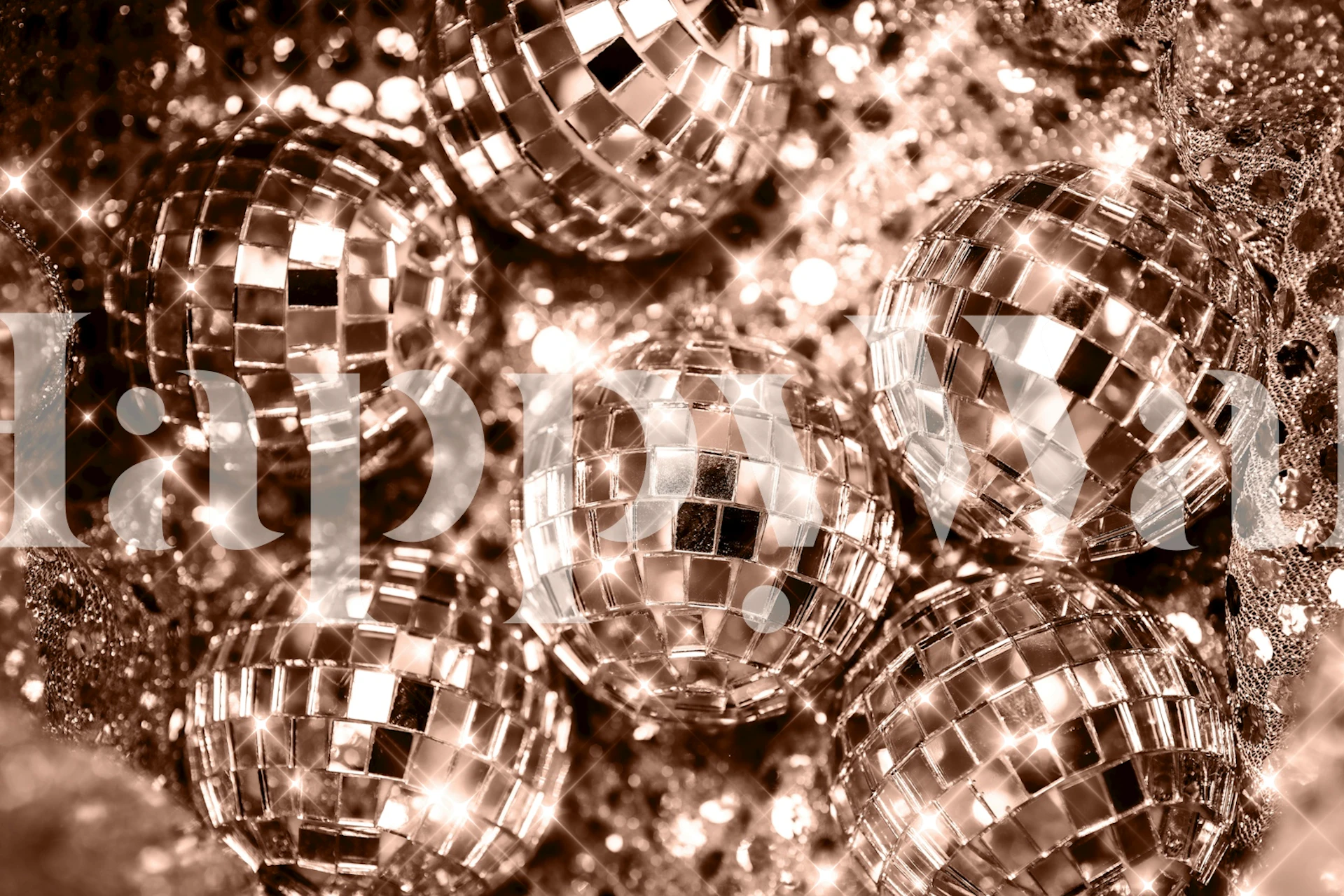 Disco balls wallpaper in a glamorous setting