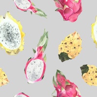 Dragonfruit & Kiwano Seamless Pattern papiers peint
