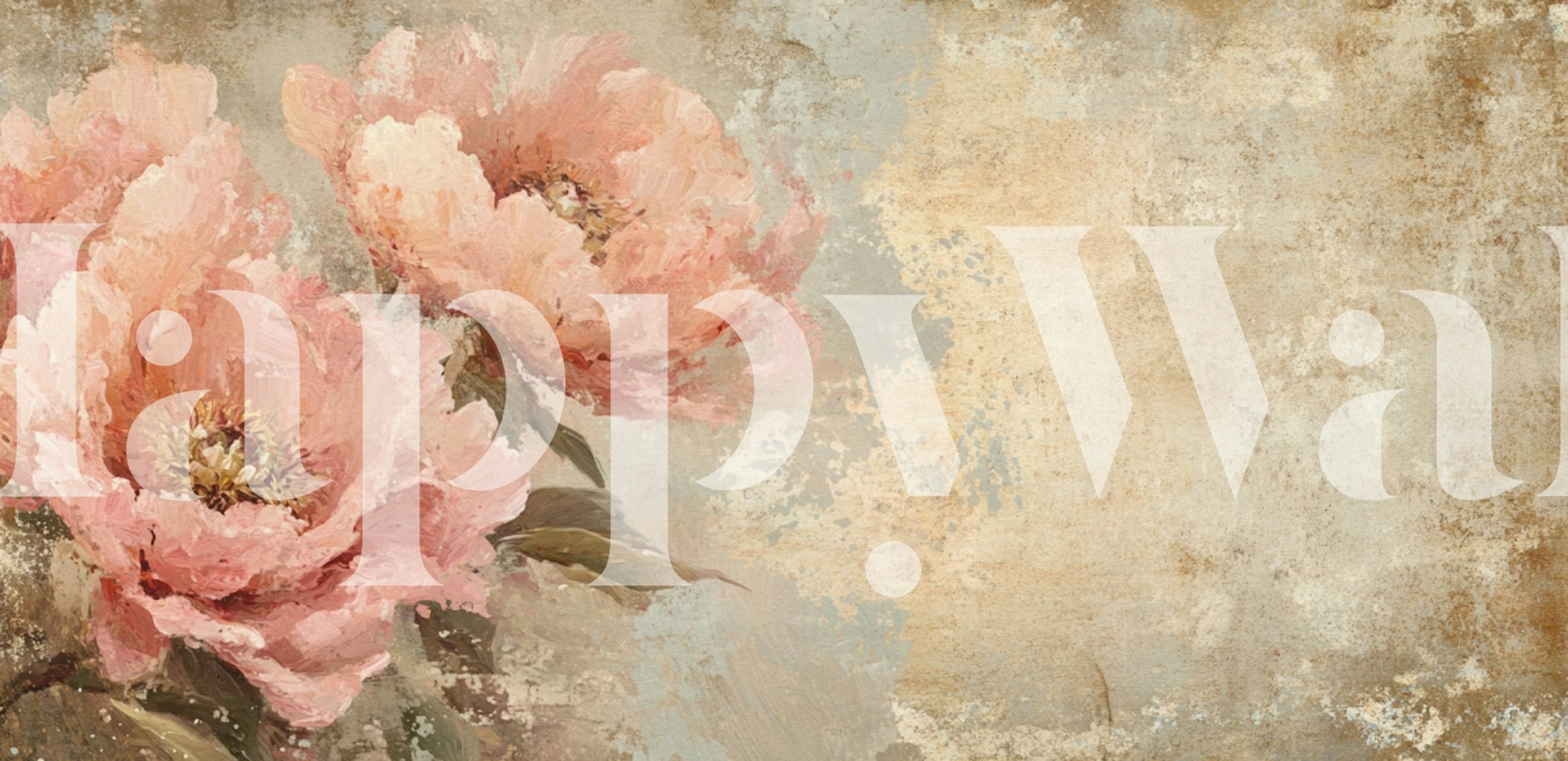 Antique Botanical Charm wallpaper in a room