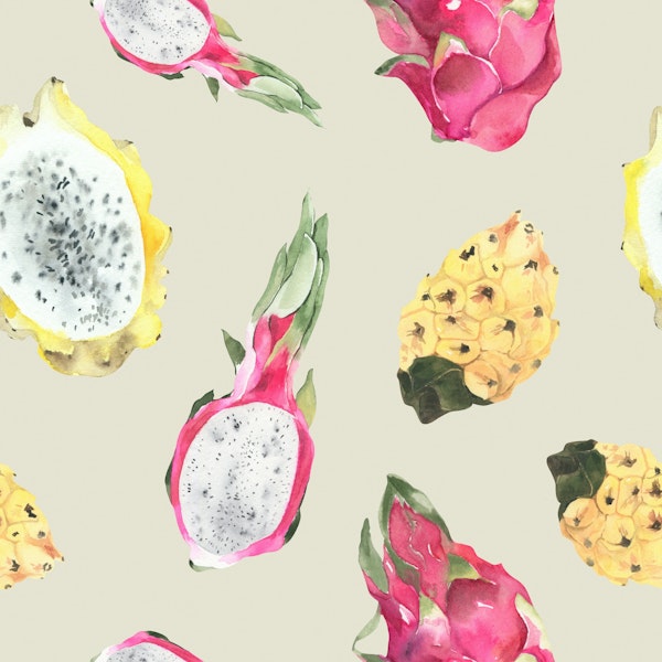 Juicy Dragonfruit Seamless Pattern