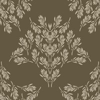 Rustic Leaf Damask large – Taupe Brown ταπετσαρία