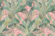 Bali Tropical watercolour Jungle leaves pink