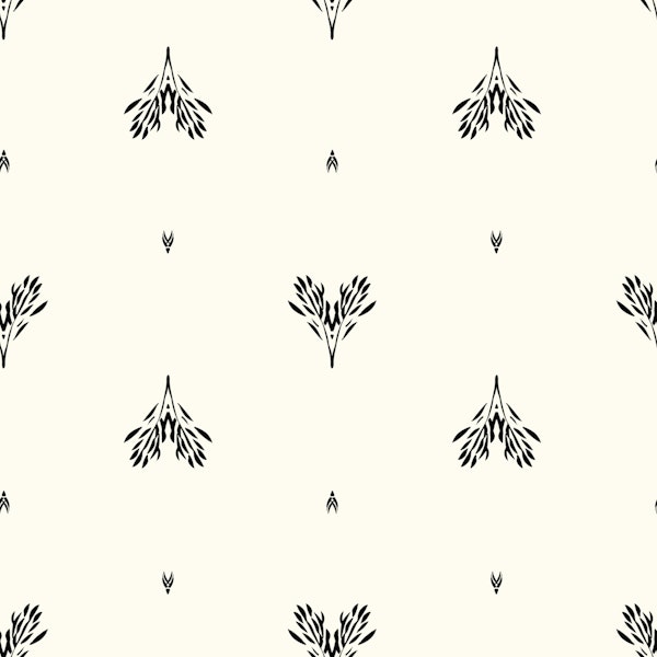 Minimalist heart branches L – black & white