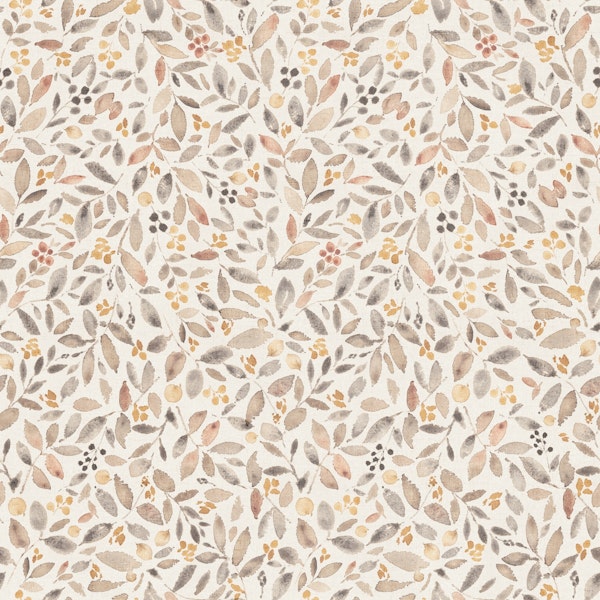 Brown watercolor allover floral