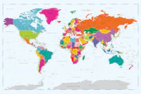Brightly Coloured World Map papiers peint