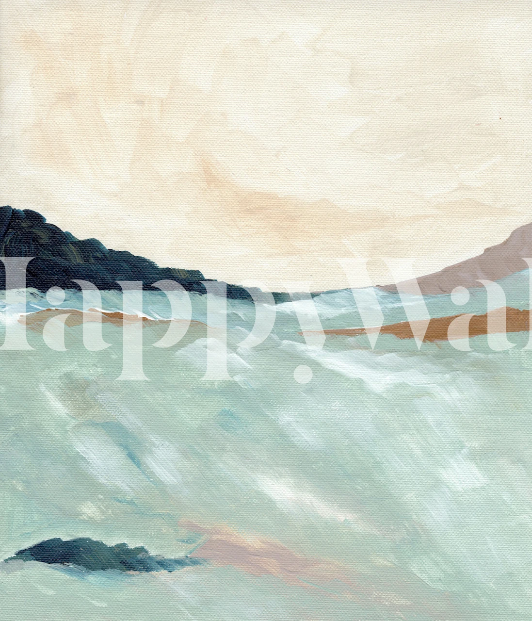 Soft Ocean Waves tapet visad i ett rum