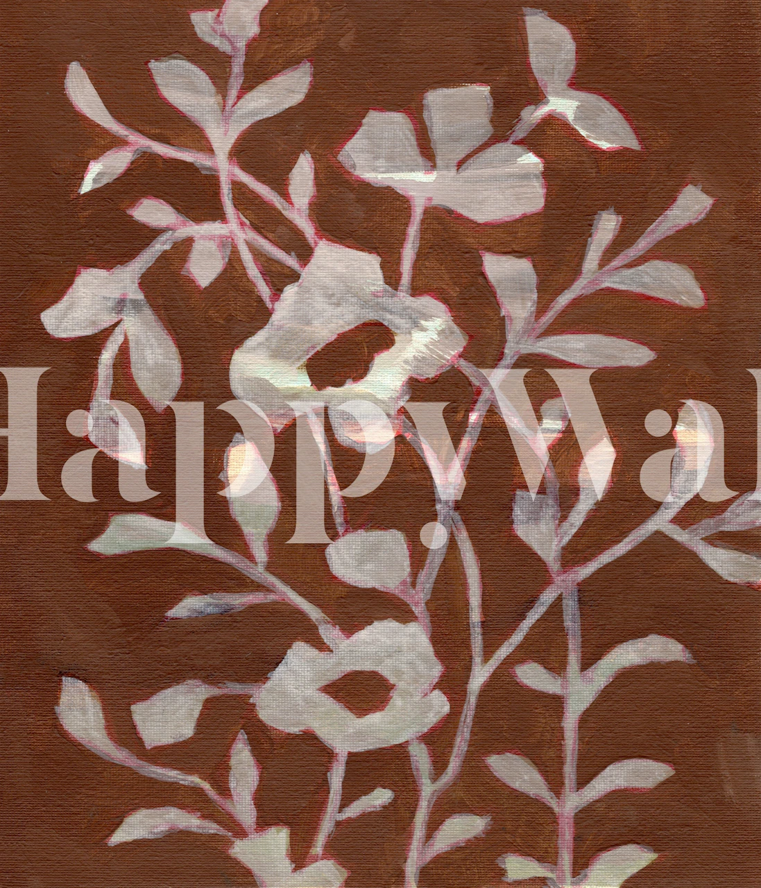 Tapeta Earthy Floral Harmony v místnosti