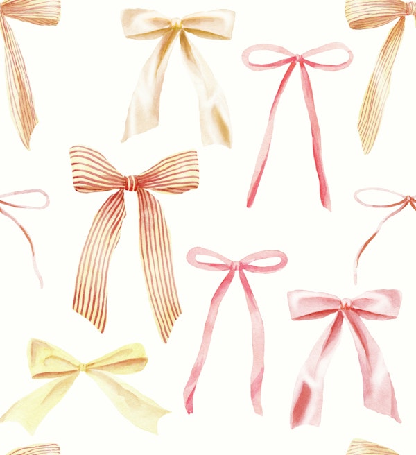 Chic Watercolor Bows - L