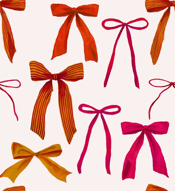 Chic Watercolor Bows Dark - XXL