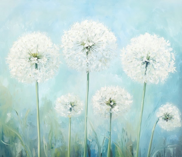 Dreamy Blue Dandelion Fields