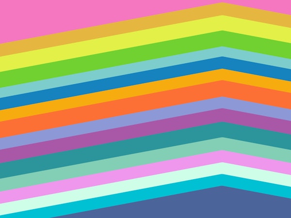 Vibrant Retro Multicolor Diagonal Stripes