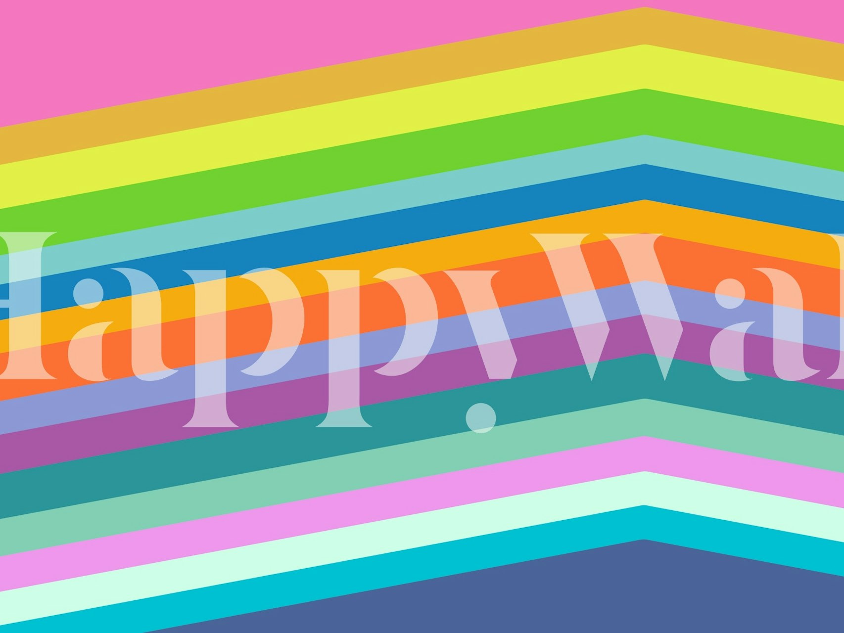 Multicolor diagonal stripes in vibrant shades of pink, green, blue, and yellow wallpaper
