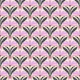 Modern Flowers - violet and green