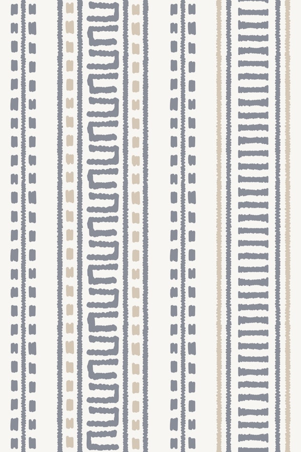 Hand drawn boho stripes, grey