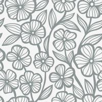 Floral Crochet Lace Pattern, Silver Grey tapete