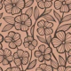 Floral Crochet Lace Pattern, Brown