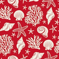 Seashell Symphony, Red wallpaper
