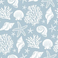 Seaside Treasures Pattern, Silver Grey wallpaper