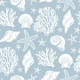 Seaside Treasures Pattern, Silver Grey