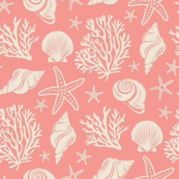Oceanic Shells and Stars, Pink