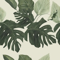 Moody Green Jungle Leaves behang