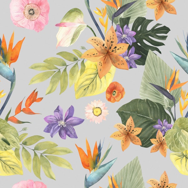 Exotic Flowers & Jungle Greenery