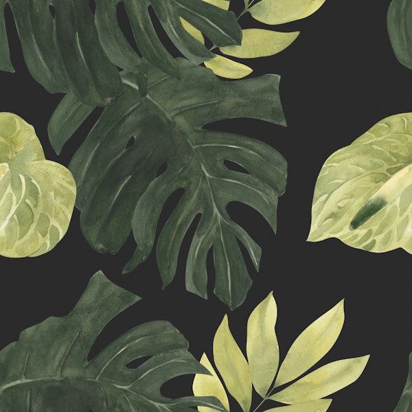 Moody Jungle Leaf Pattern