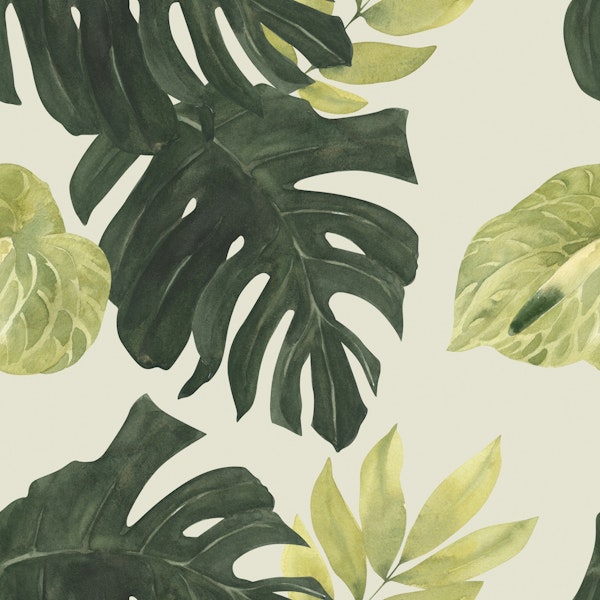 Bold Tropical Greenery Pattern