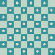 Daisy grid pattern - turquoise
