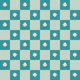 Daisy grid pattern - turquoise
