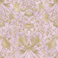 Morris Floral Damask - Amethist pink gold tapet