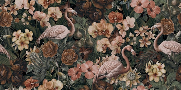 Flamingo Floral Tropical Dreamscape