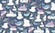 Arctic animals - Raspberry and navy