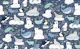 Arctic Animals - navy and mustard large